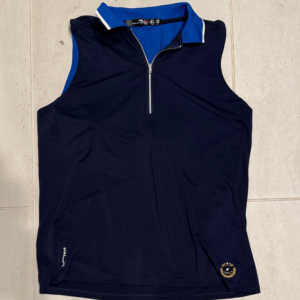 Ralph Lauren RLX Navy & Blue Lining With Built in Bra. Size Large